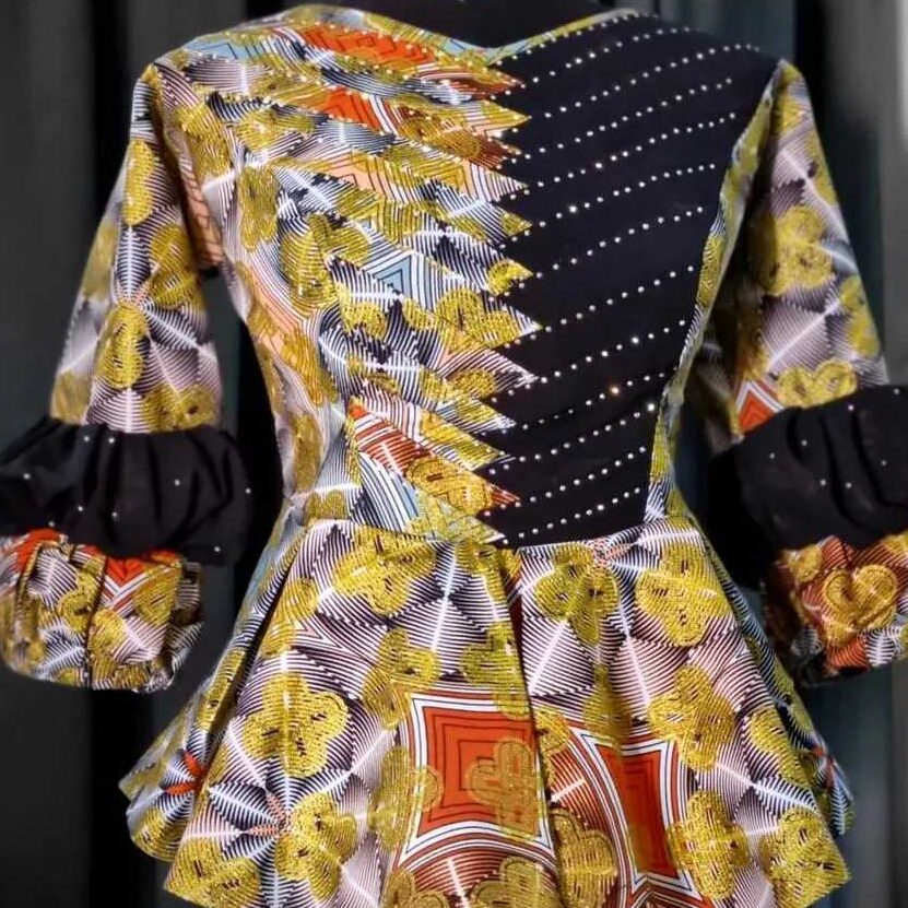 African Peplum Ankara Skirt And Blouse Styles 