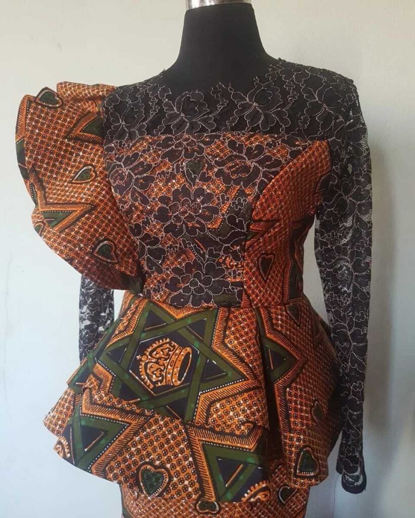 Alluring Peplum Ankara Skirt And Blouse Styles For Classic Ladies