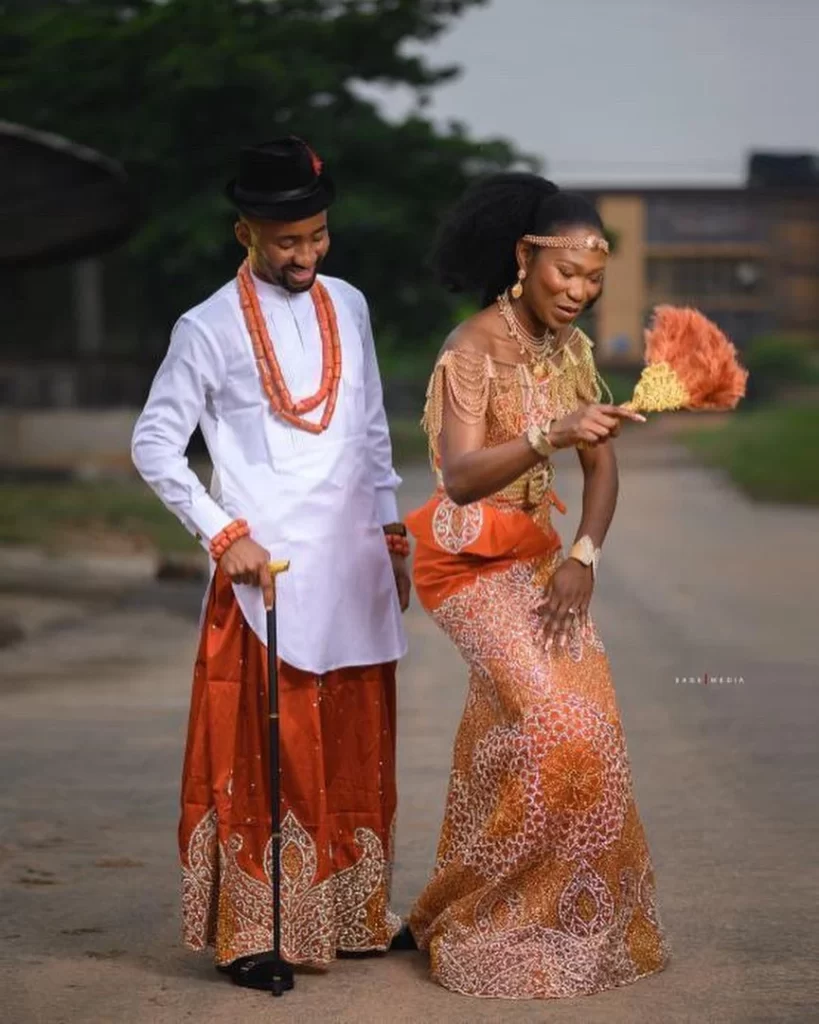 Niger Delta Traditional Wedding Attire For Couples