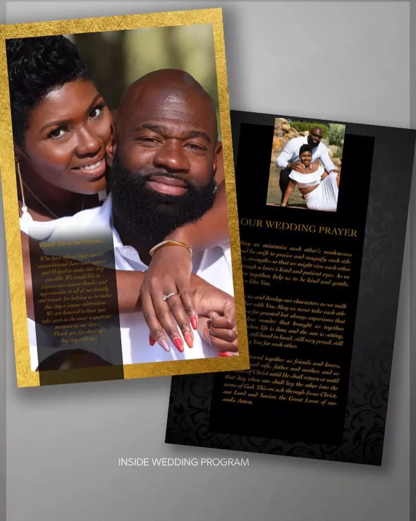 Nigerian Wedding Reception Program Samples and Covers