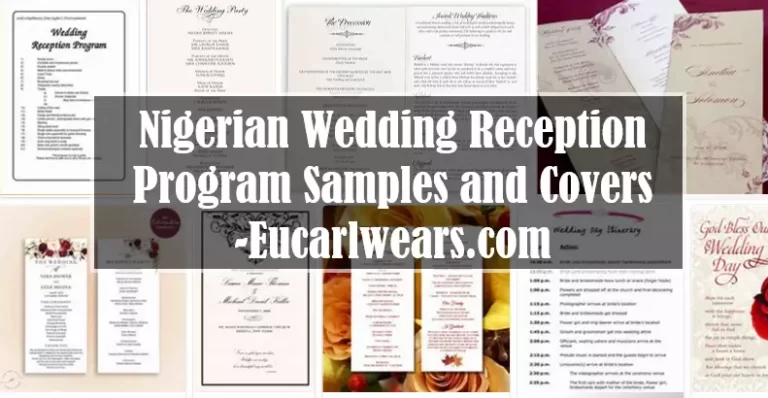Nigerian Wedding Reception Program Samples
