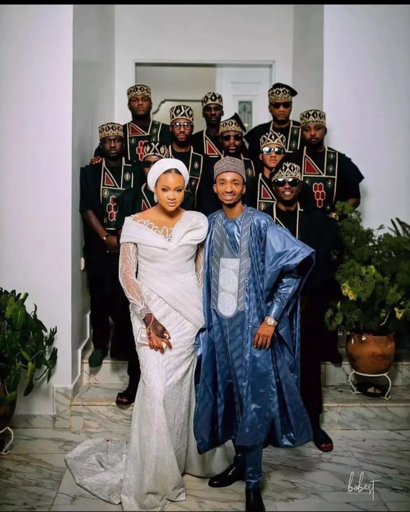 Hausa Couple In Traditional Wedding Clothing 