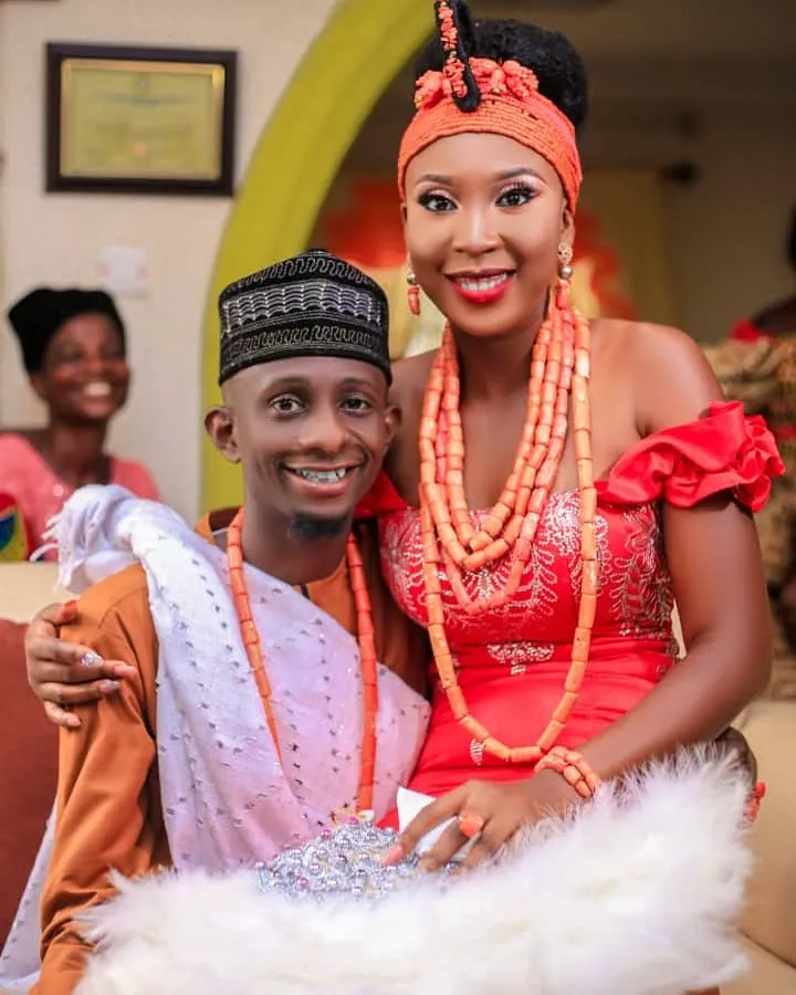 Igbo Bride In White Traditional Mermaid Dress With Coral Beads