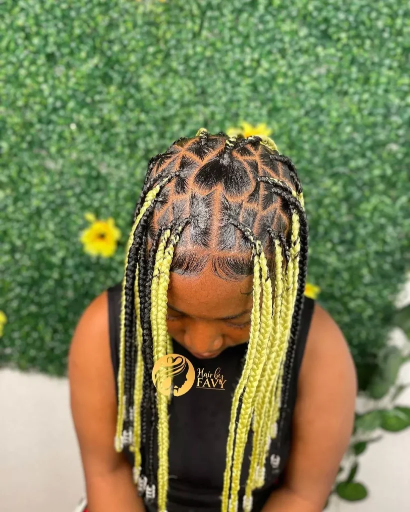 Tribal braids with heart styles