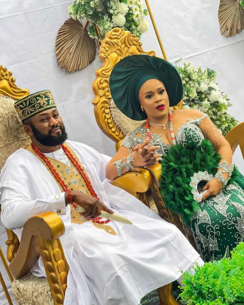 Igbo traditional wedding attire for the groom and bride