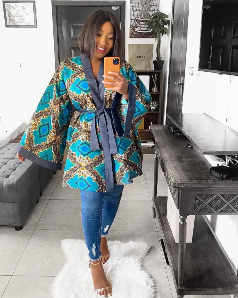 
Jean+Ankara Kimono jacket 