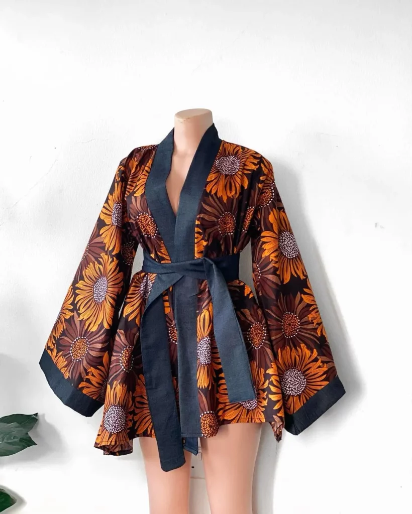 35 Trending Ankara Kimono Jackets And Dresses For 2023, ThriveNaija