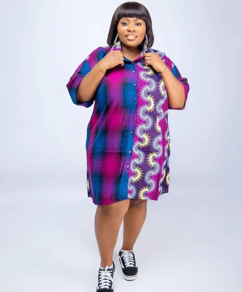 plus size shirt dress with sneakers