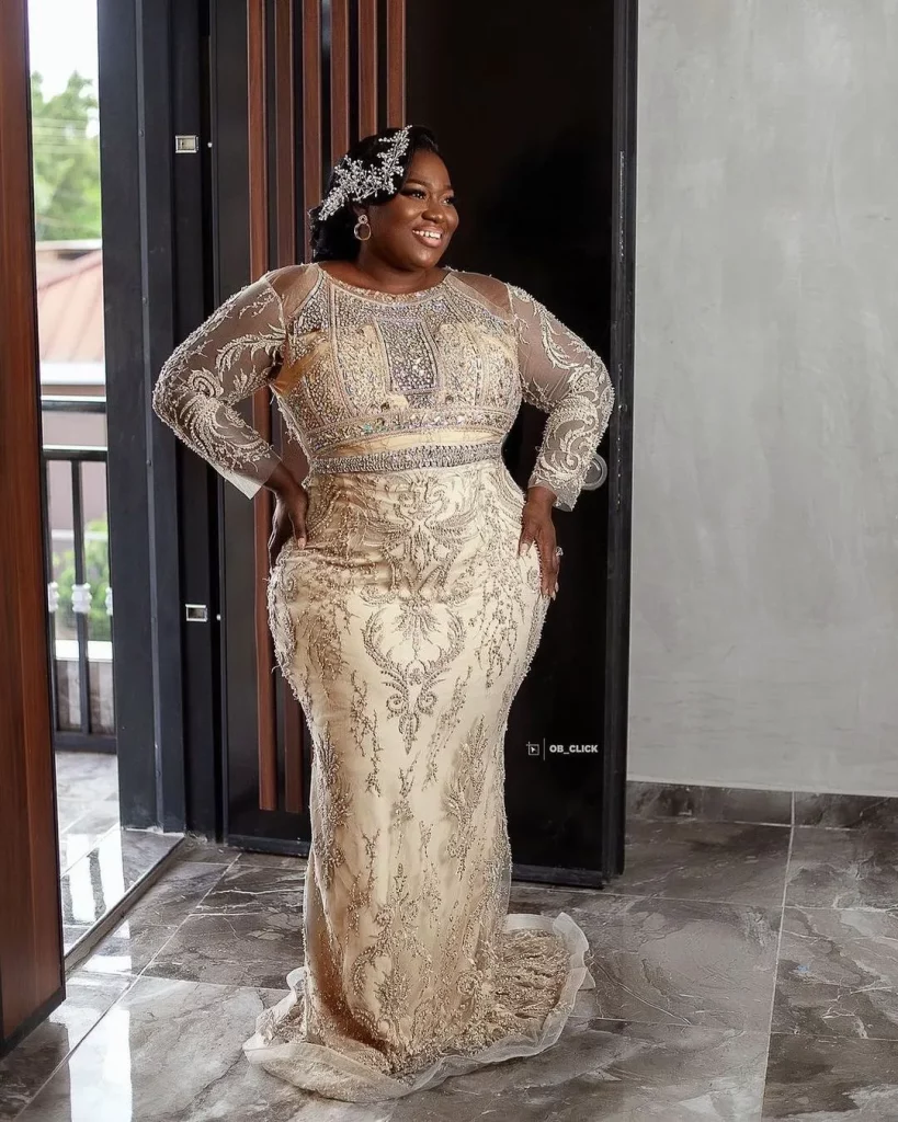 Aso ebi lace clearance styles for plus size