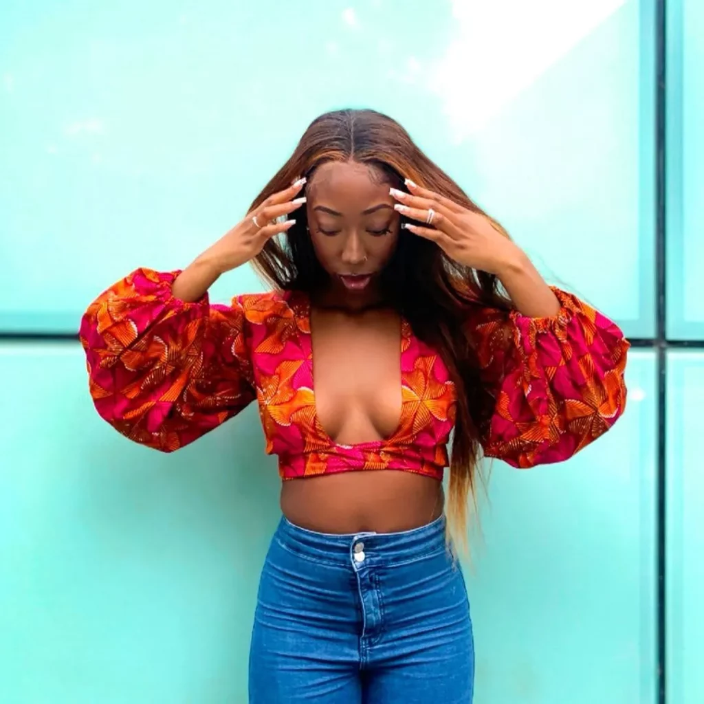 Ankara elastic crop top