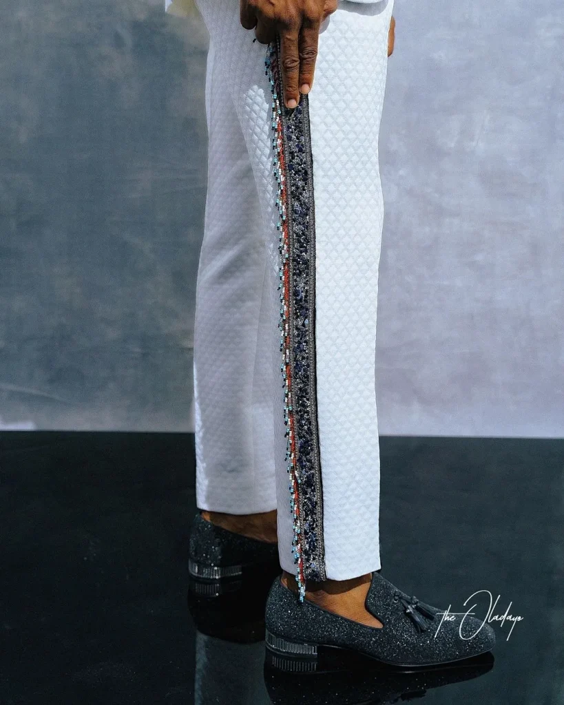edgy metallic suit from Mai Atafo
