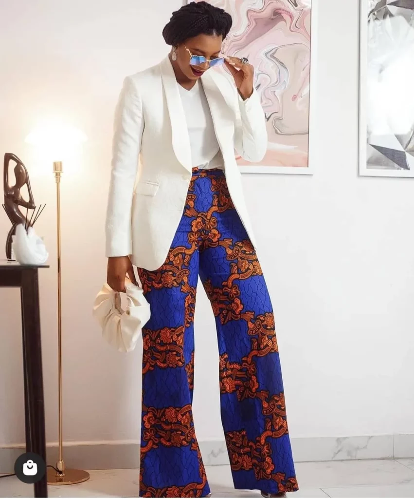 Blazers and Ankara palazzo for work