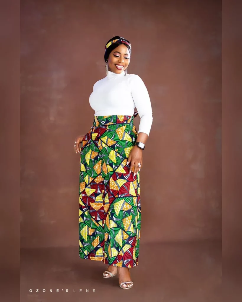 Palazzo pants made with 100% cotton ankara fabric