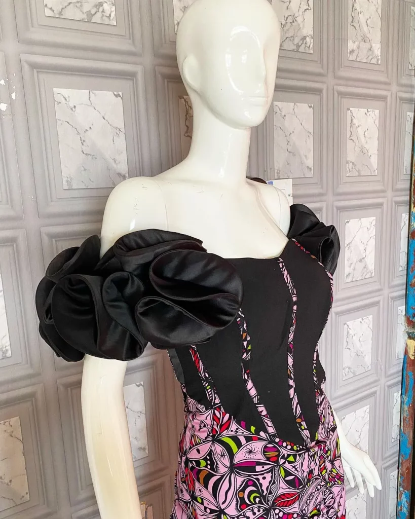 
Ankara corset gown 