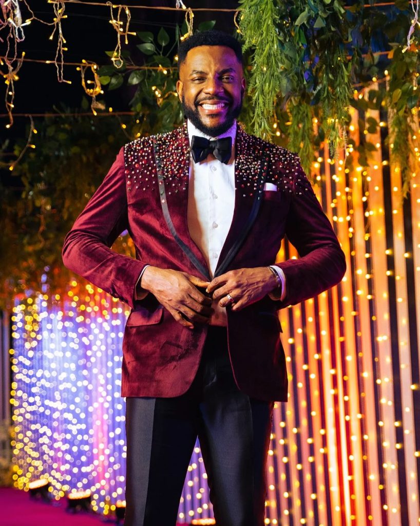Ebuka Steps Out In red Suit