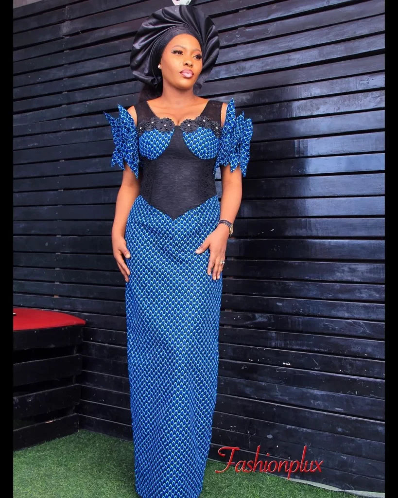  Latest Corset Asoebi Styles with Ankara 