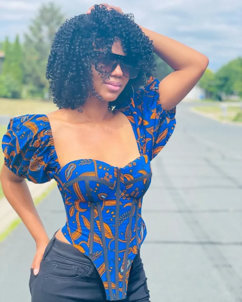 African Print Corset Top 