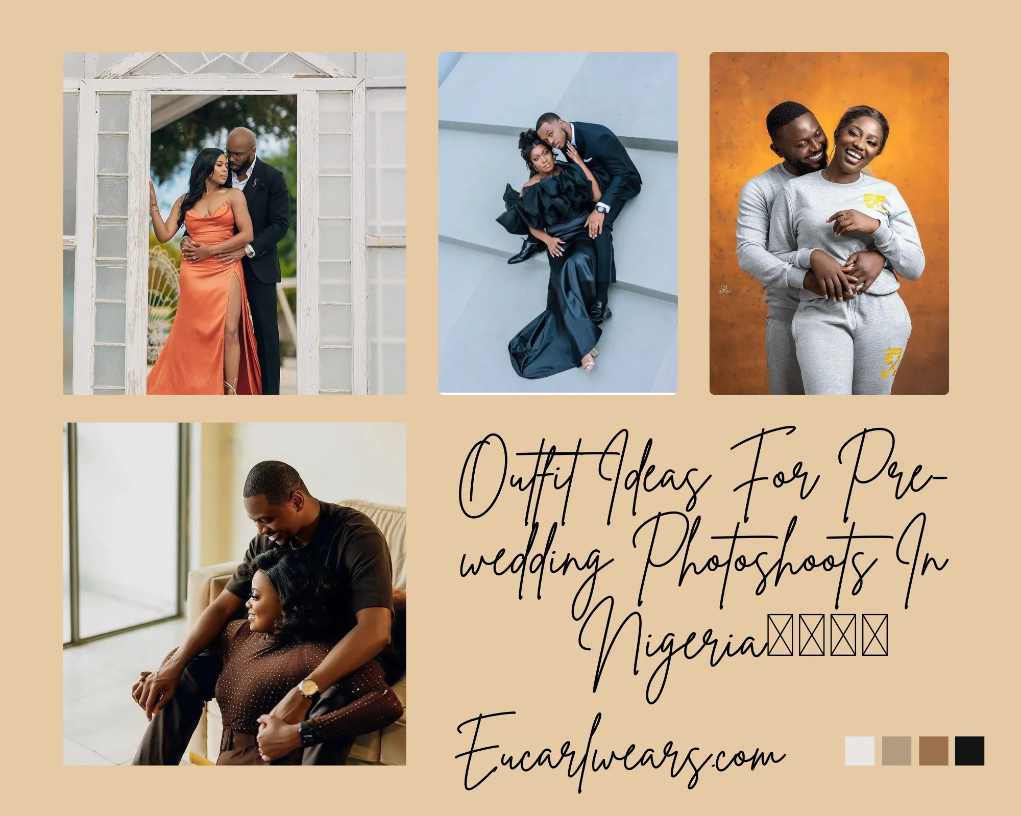 Outfit Ideas For Pre-wedding Photoshoots In Nigeria