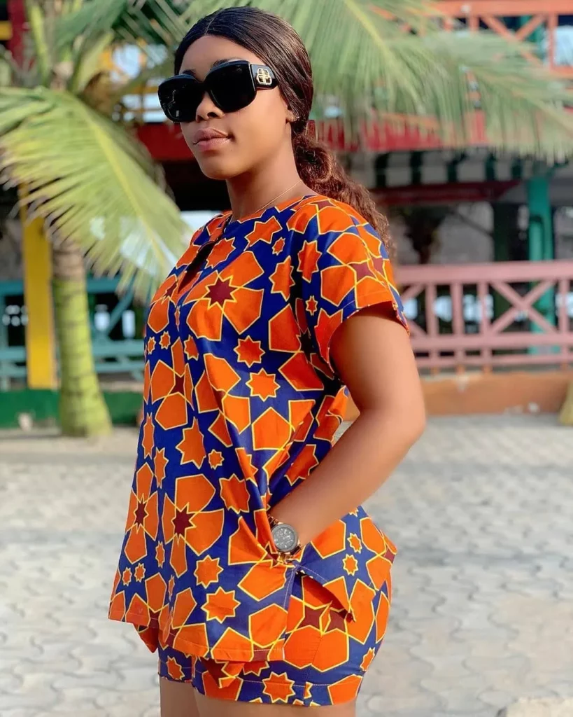 Super Stylish Ankara Shorts For Ladies Ankara nika and top for Ladies