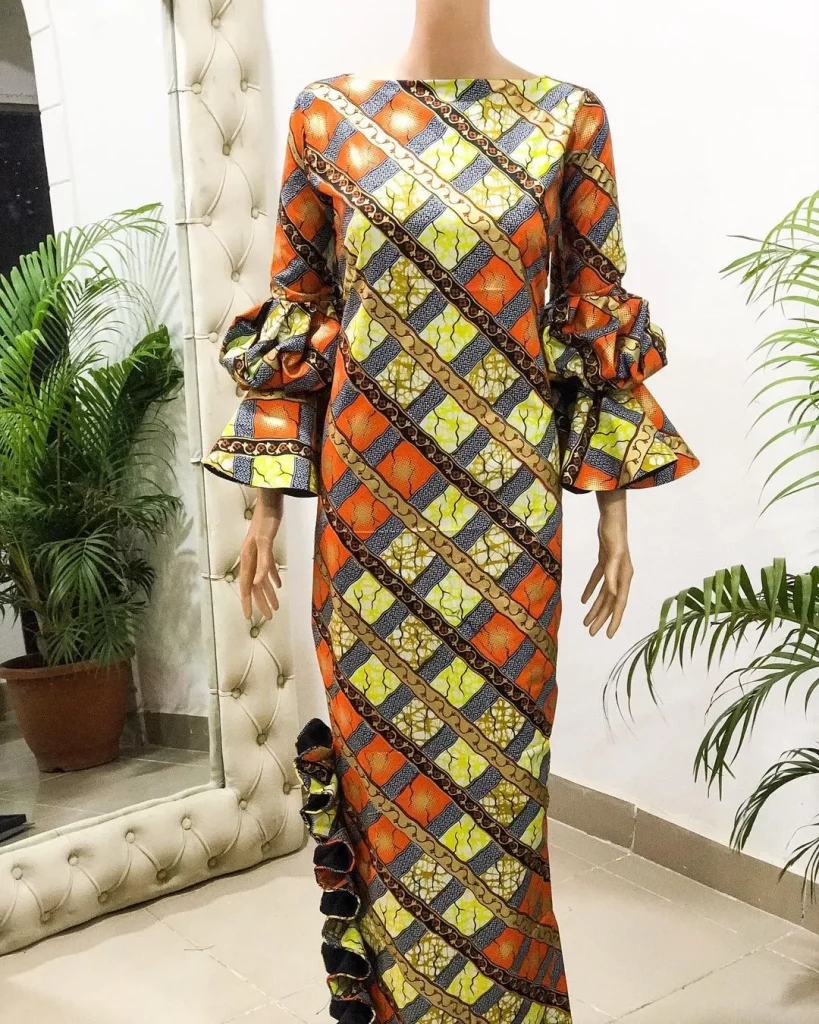 ankara kaftan gown