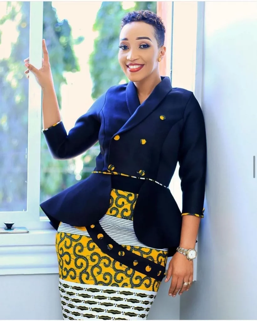 Ankara long store jacket for ladies