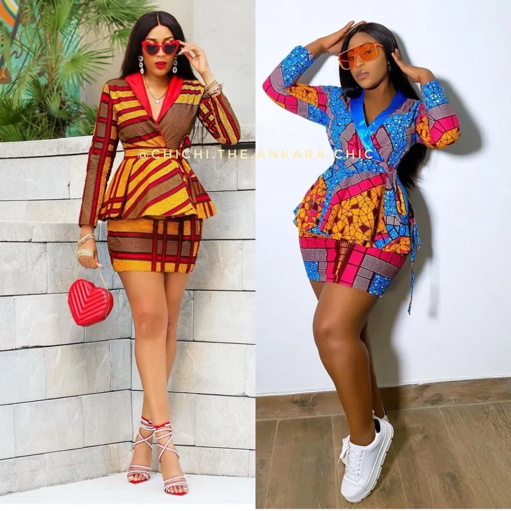 African Print mini skirts