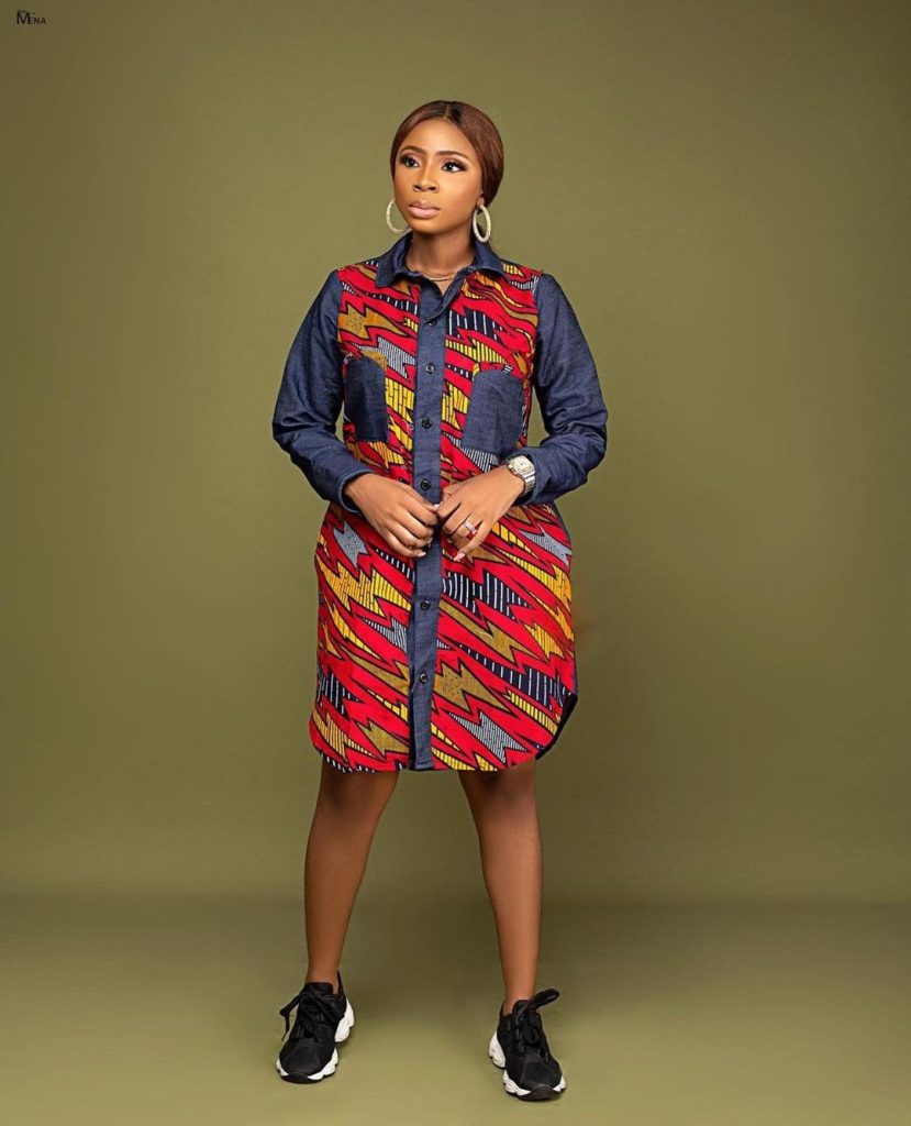 Ankara and clearance jean combination styles