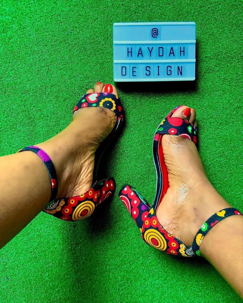 Ankara sandal heels