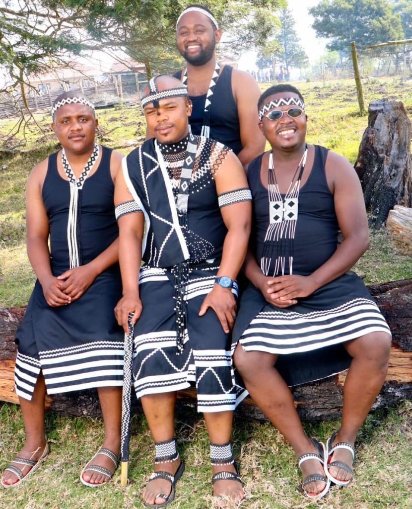 Traditional Xhosa umbhaco clothing and traditional beadwork jewellery for men