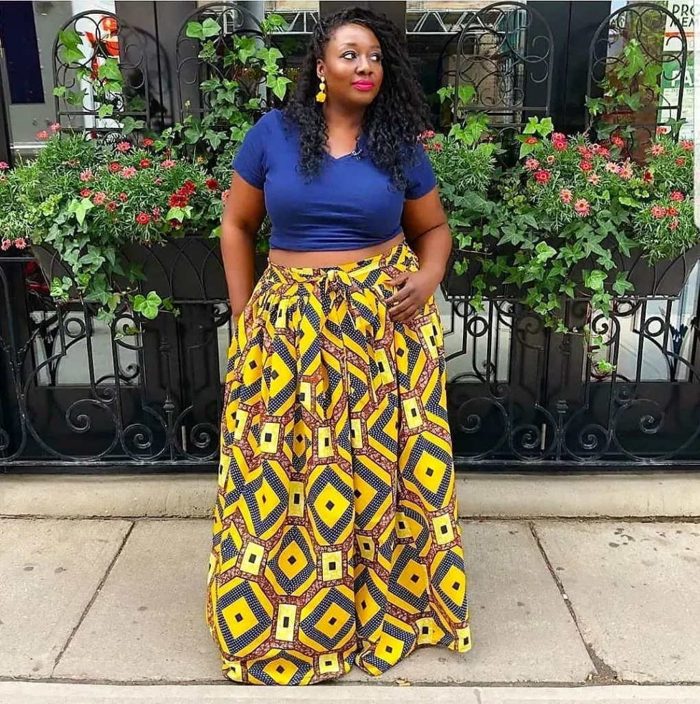 Ankara Long Skirt and blouse