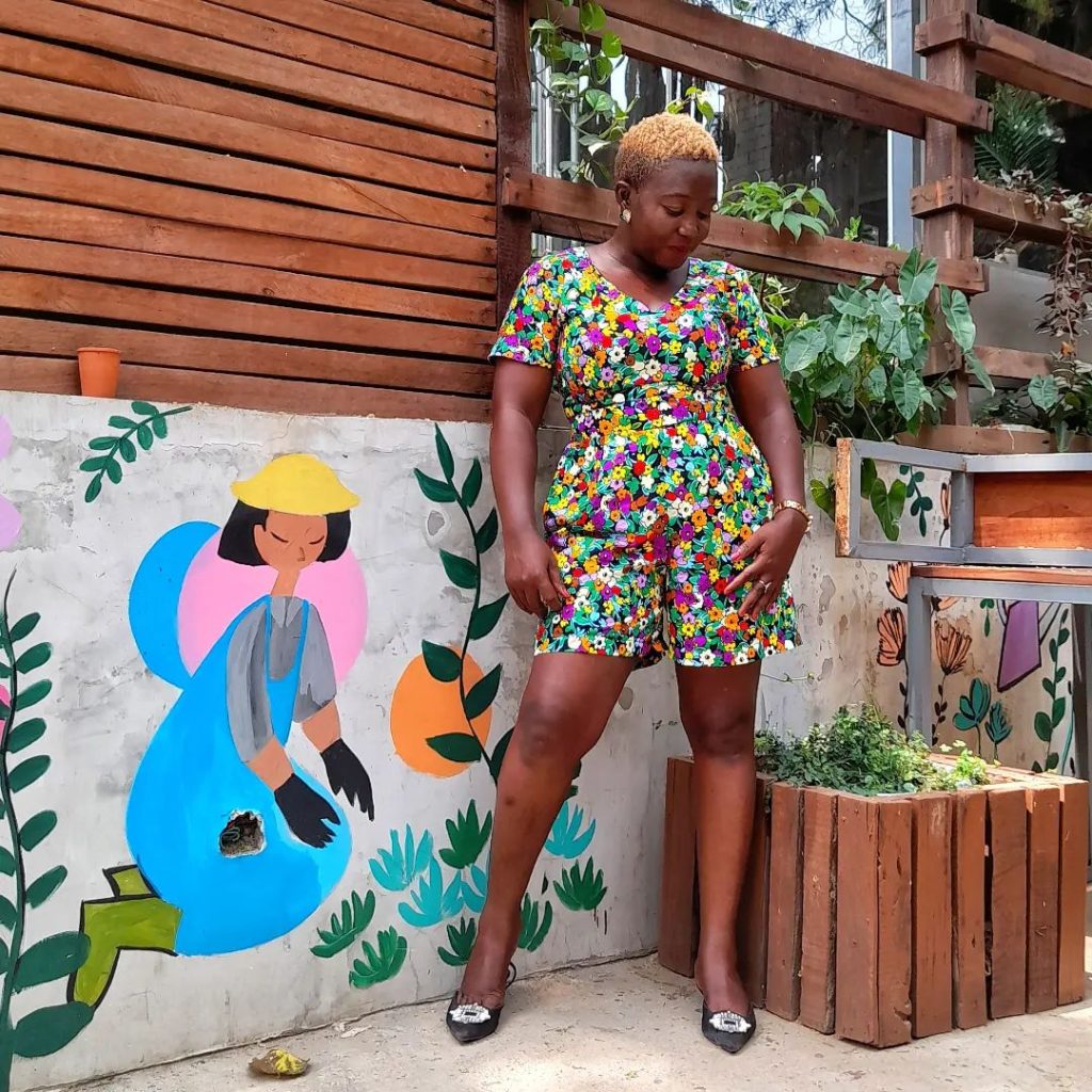 Ankara material transformed into a jumpsuit