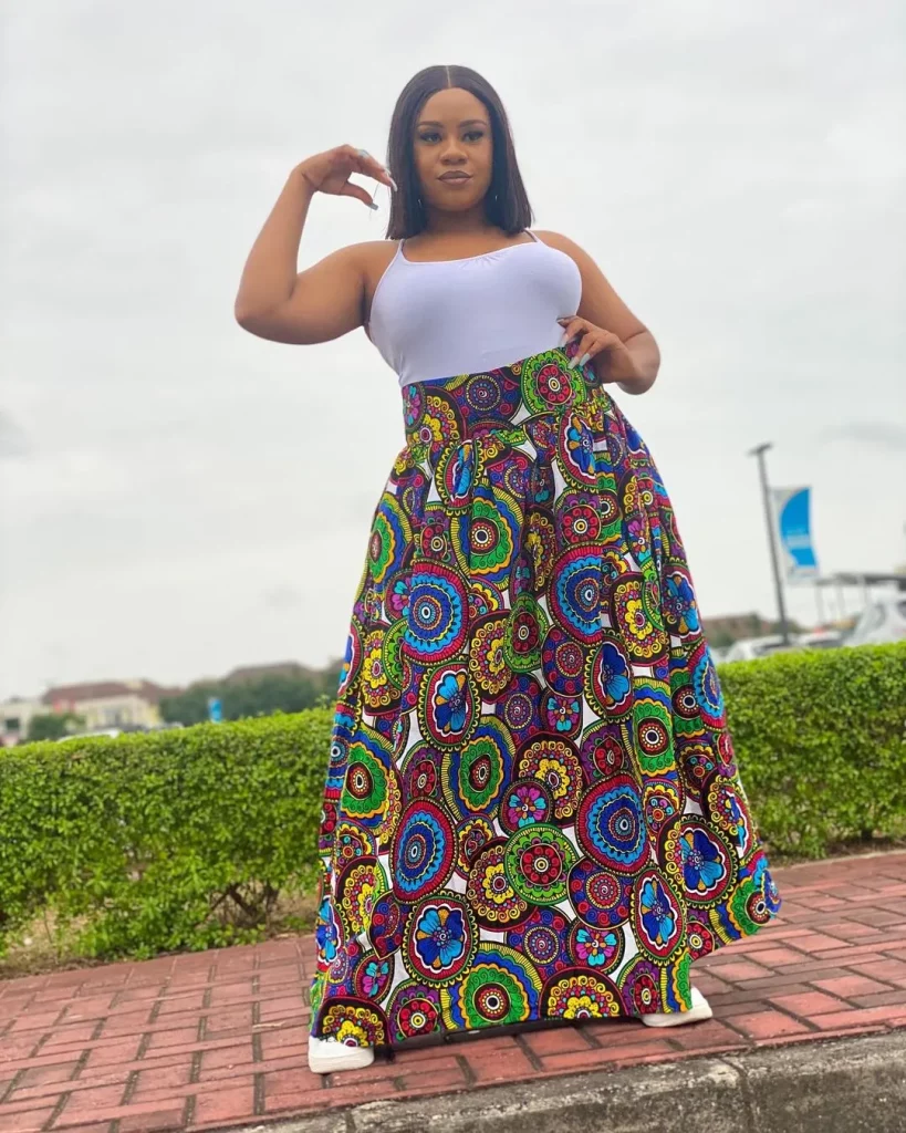 Ankara long straight skirt Styles