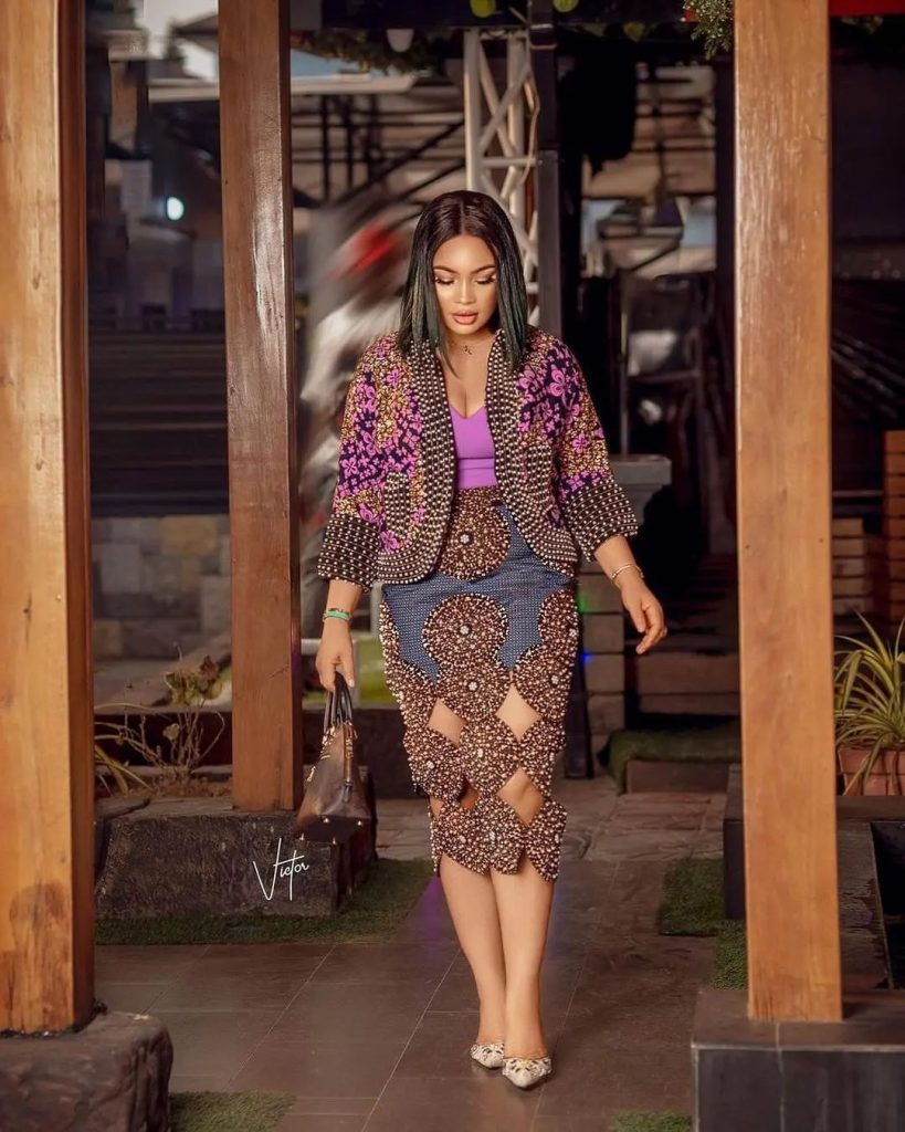 Ankara jacket and skirt