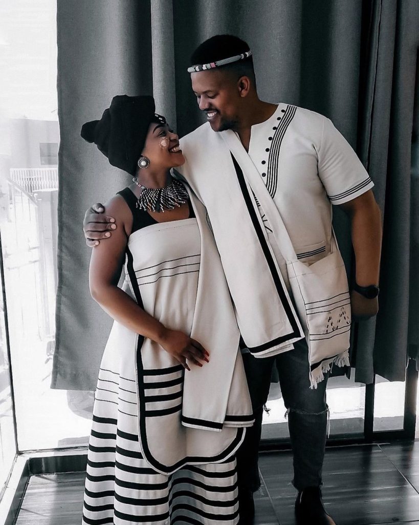classy Umbhaco Xhosa traditional attire for men and women 