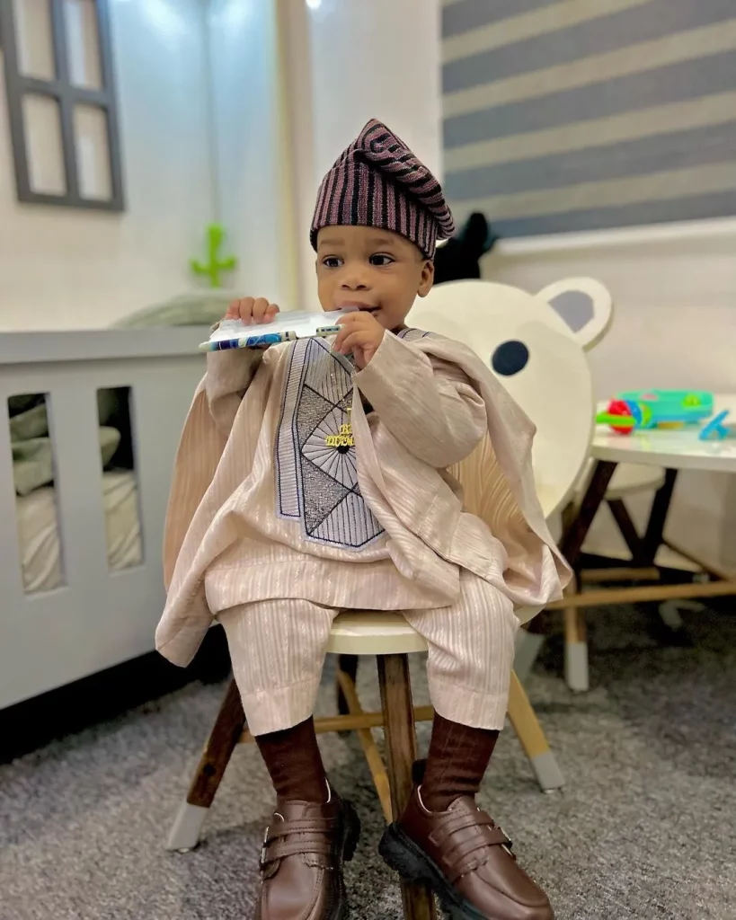 Aso oke Style for baby boy