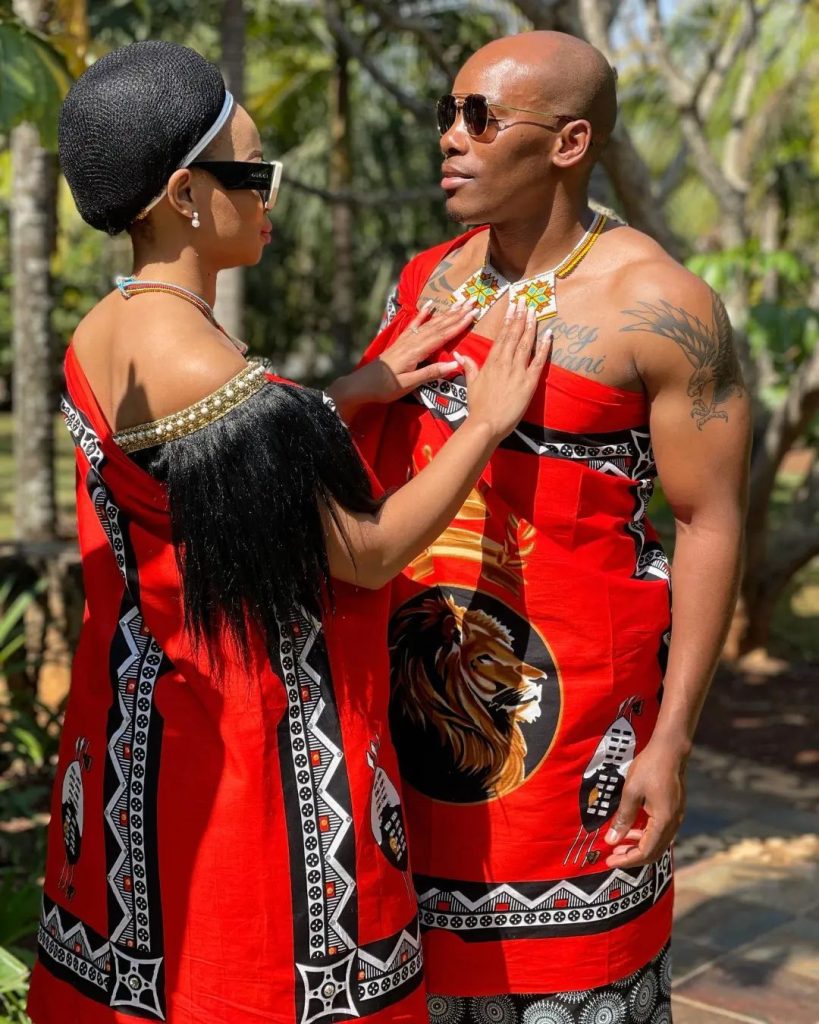 The traditional attire of the Swazi people includes multiple combinations of tied cloths, skirts, loincloths and accessories