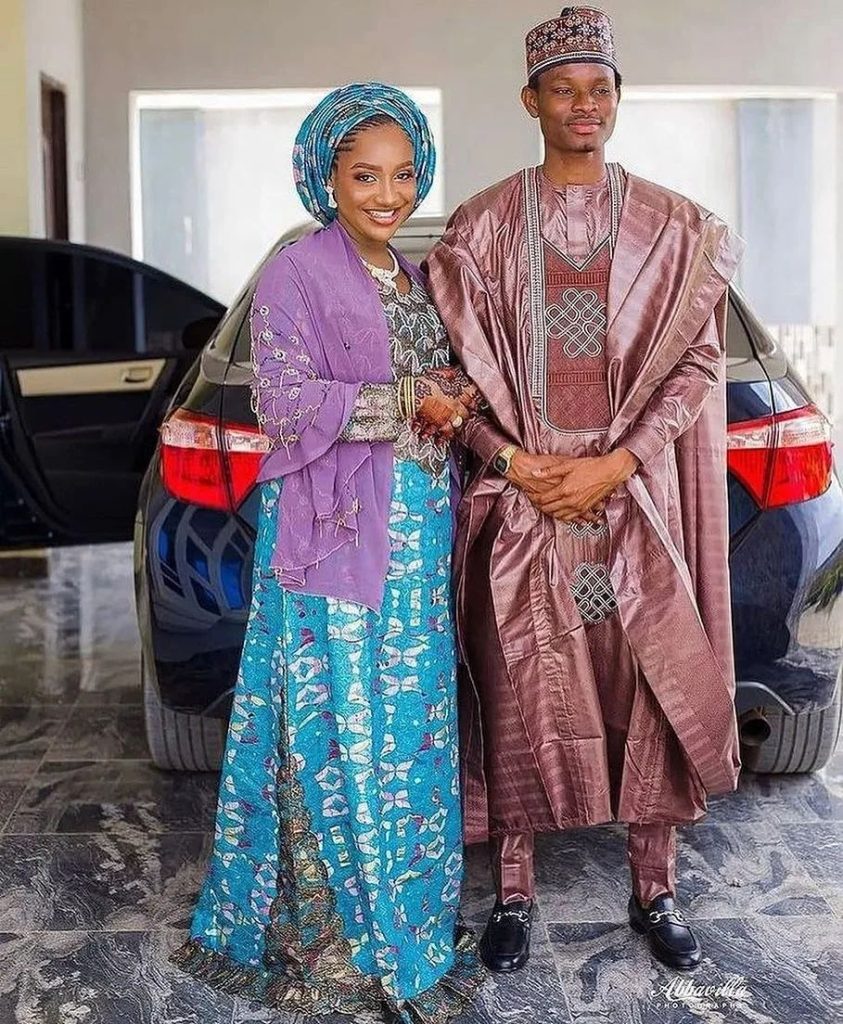 beautiful designs of Hausa couples fashion style