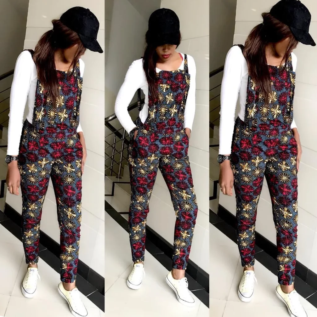 patchwork dungarees