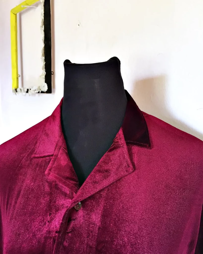 Velvet shirt for women