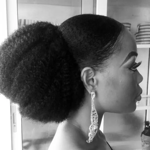 wedding-worthy bridal natural hairstyle options for Nigerian women with natural (4c type kinky coily) hair