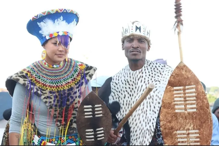 traditional wear of the zulu tribe - umbhlaselo 