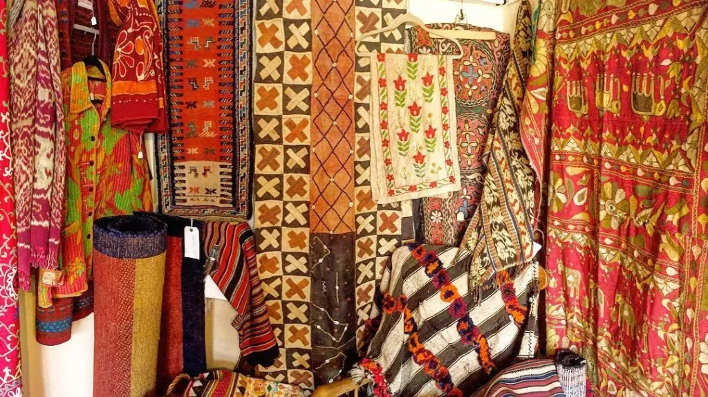 The embroidered and appliqued raffia textiles produced by the Kuba