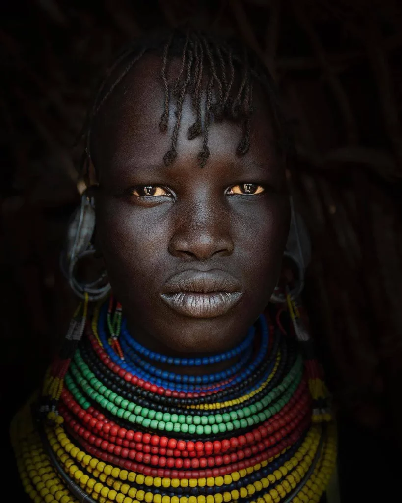 Portrait of a beautiful Turkana Tribe lady