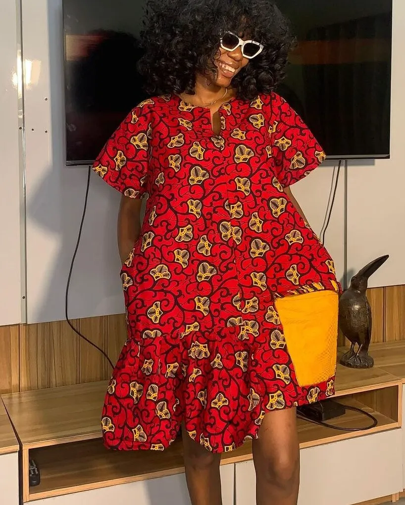 Short Gown Styles : Simple Ankara Short Gown Styles