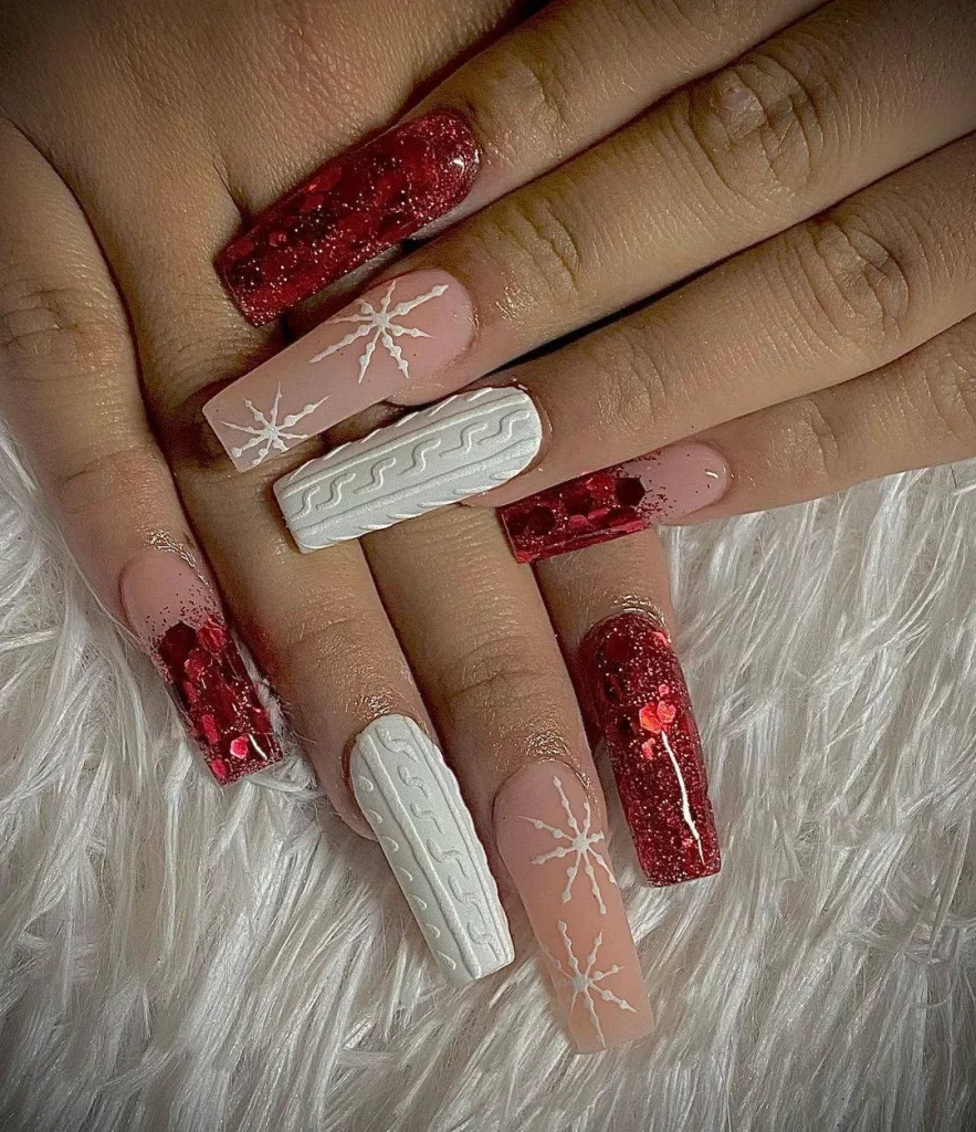 gel polish nail design for Valentine's Day