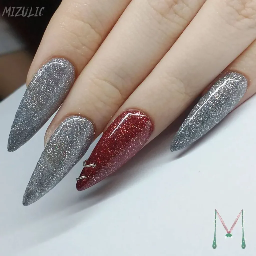 Colorful Silver Nail Design Ideas 
