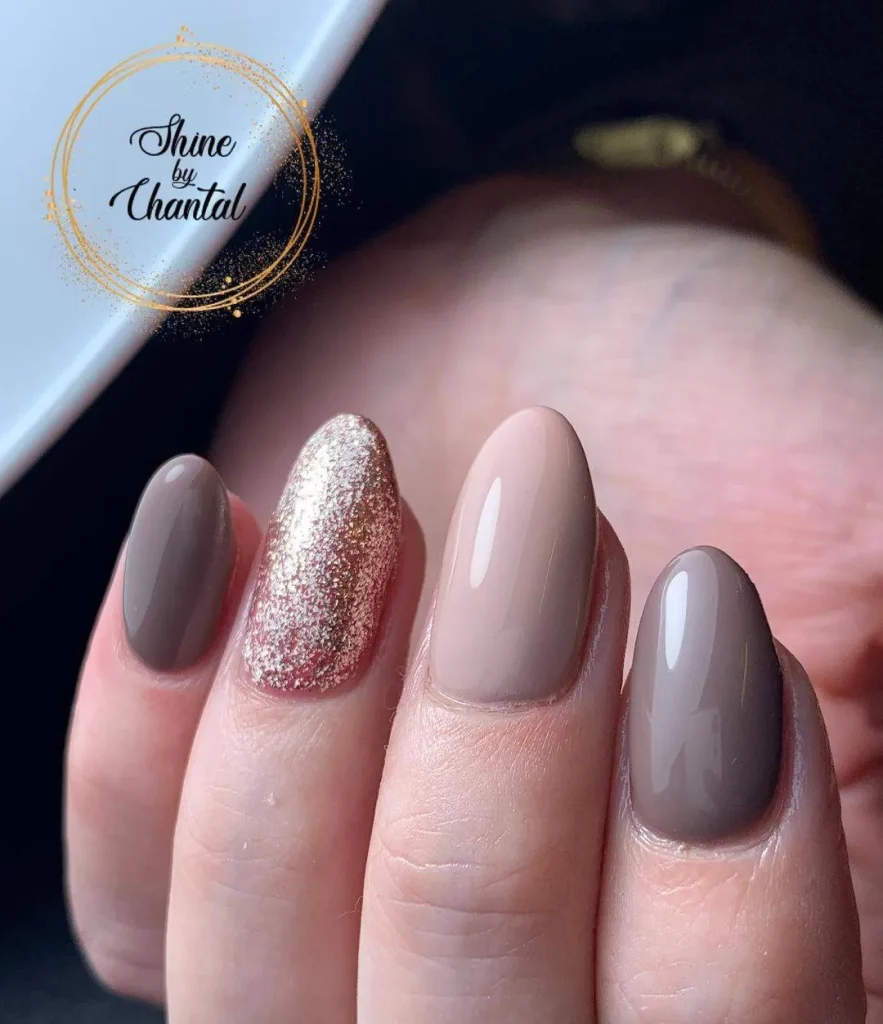 studs taupe nail designs