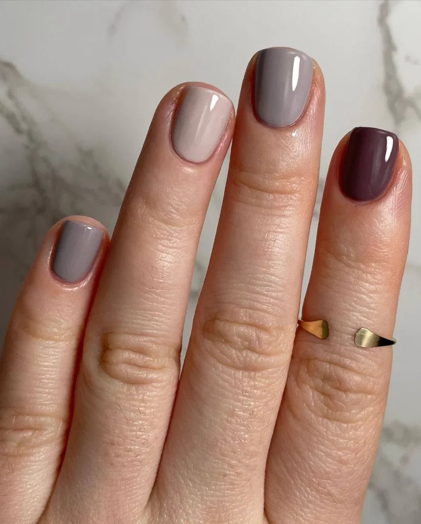 gradient taupe nail designs