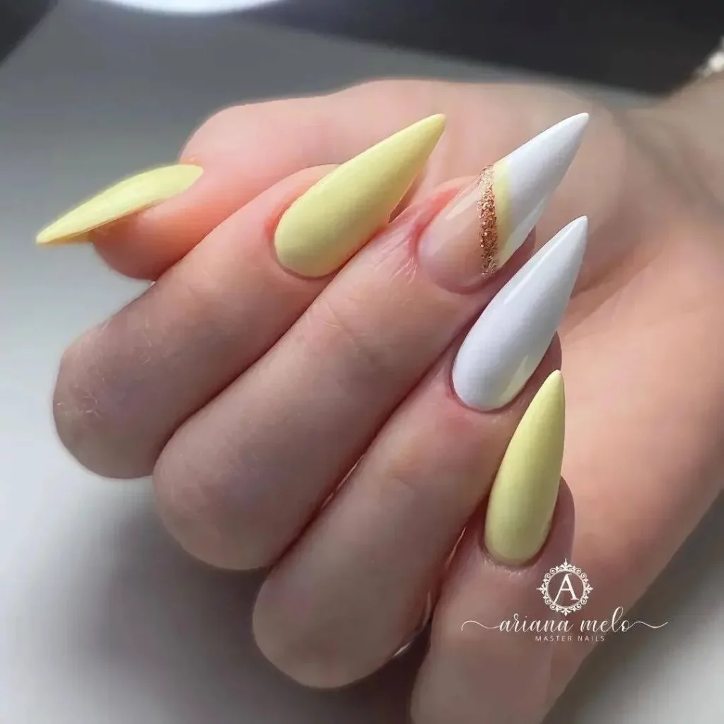 ombre nail design with ombre stiletto nails