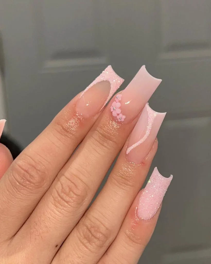 ombre nail art with ombre square nails